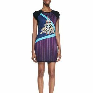 MARY KATRANTZOU Cap Sleeve ANCHOR BADGE Dress